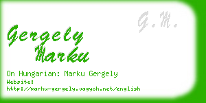 gergely marku business card